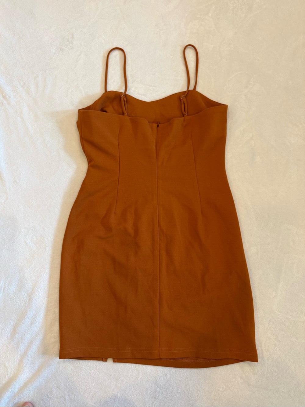 Elliatt Rust Spaghetti Strap Ruched Mini Dress - Picture 5 of 8